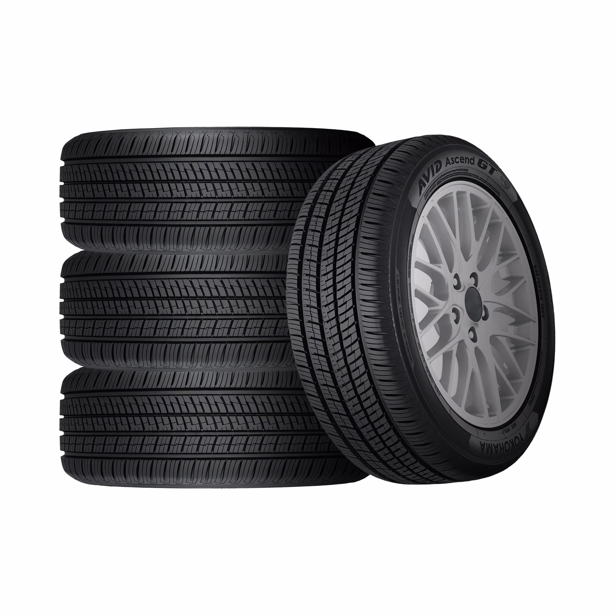 Set of 4 Yokohama Avid Ascend GT 235/55R18 100V Tires Fits: 2010-16 Chevrolet Equinox LTZ, 2017 Chevrolet Equinox LT