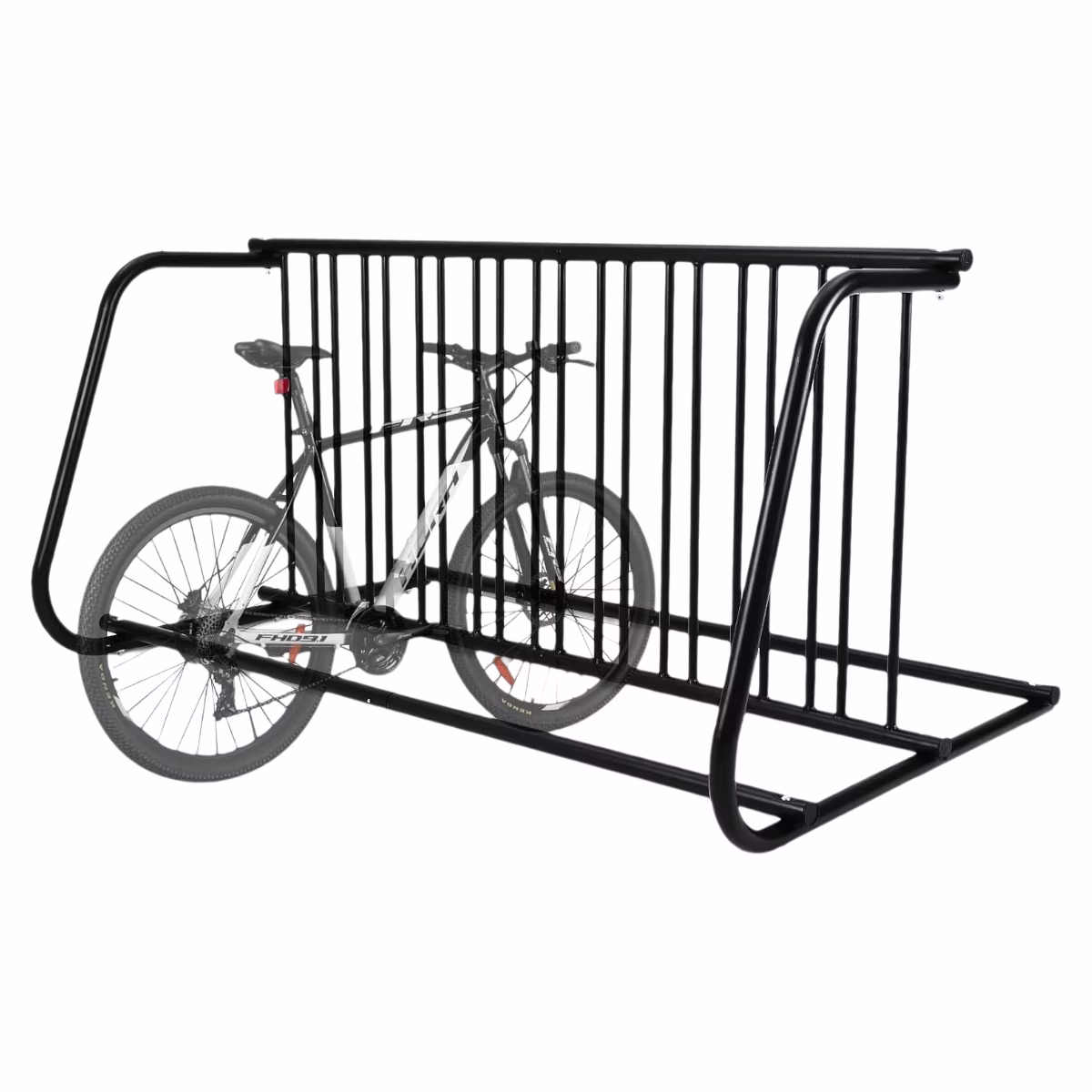 Commercial Grid Bike Rack, 61" Floor Bike Rack, Bicycle Floor Parking Stand, 10-Bike Capacity Power Coated Steel Dual-Sided Bicycle Storage Stand for Garages, Stores, Schools & Universities