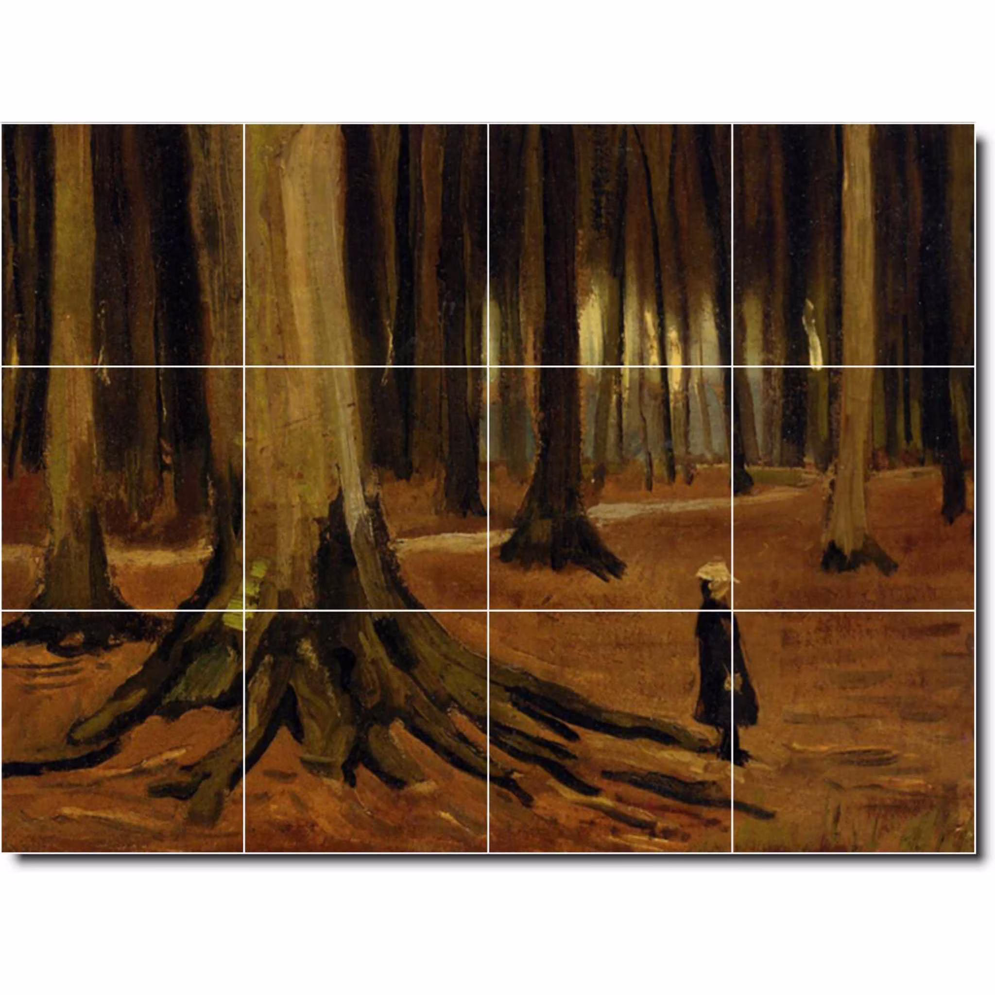 Ceramic Tile Mural-Vincent Van Gogh Country Painting 359. 17" w x 12.75" h using (12) 4.25 x 4.25 ceramic tiles