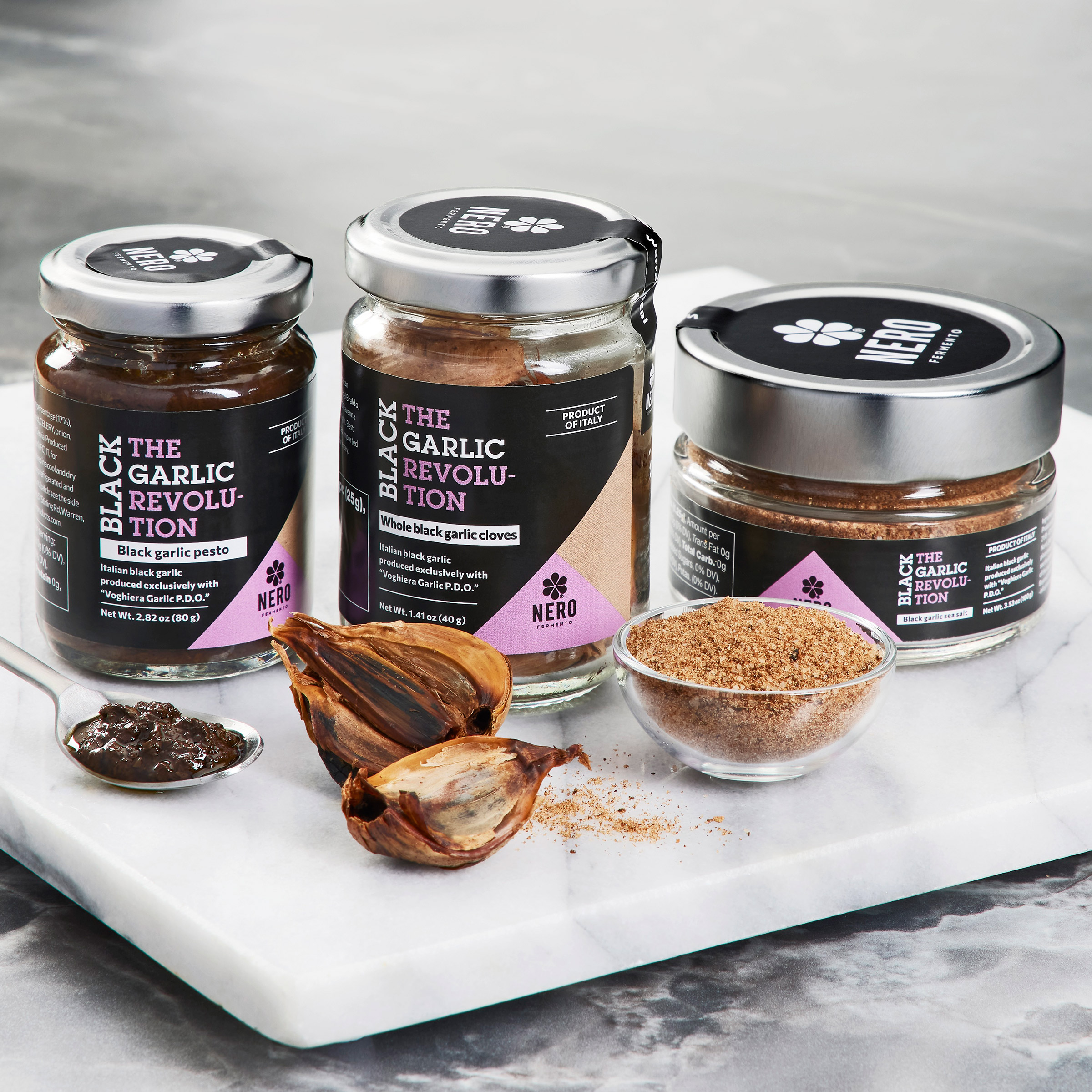 Nero Fermento Black Garlic Set, 3 Pack Set, 7.76 oz. Total